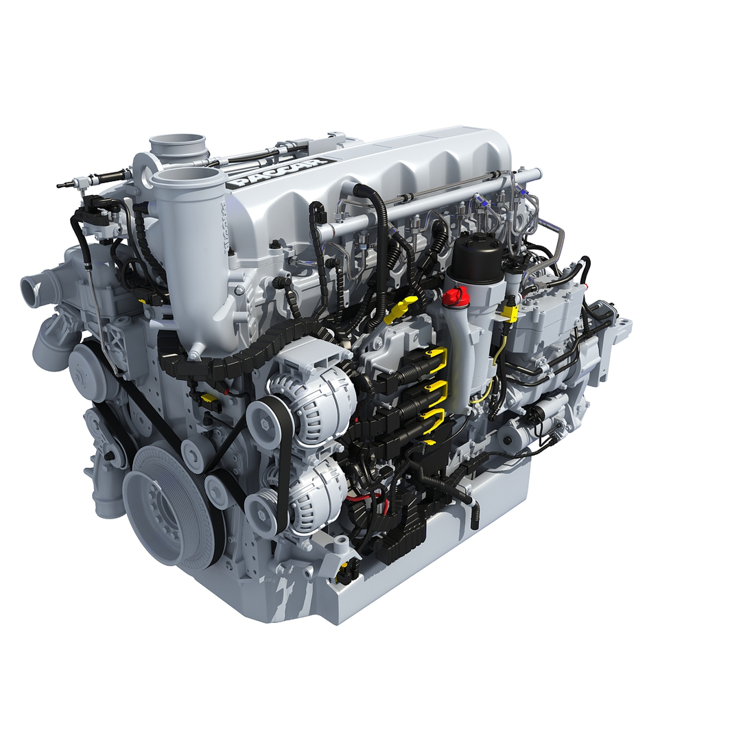 3d Paccar Mx-13 Powertrain Diesel Engine