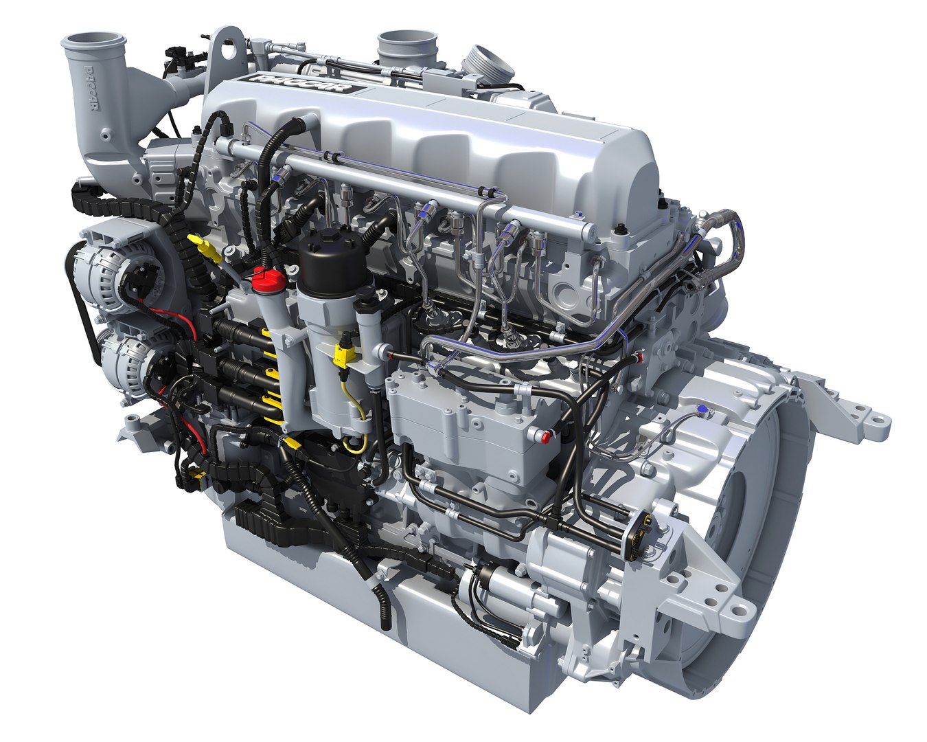 3d Paccar Mx-13 Powertrain Diesel Engine