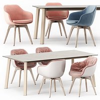 Merlot table and Lap 4011 and Lap 4012 chairs