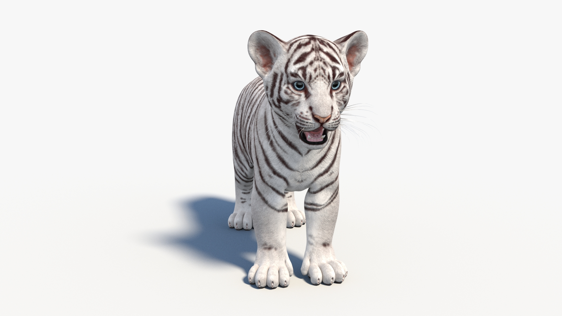 Animated White Tiger Cub 3D Model 3D Model - TurboSquid 2333138