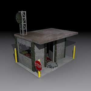 3d model area 51 guard shack