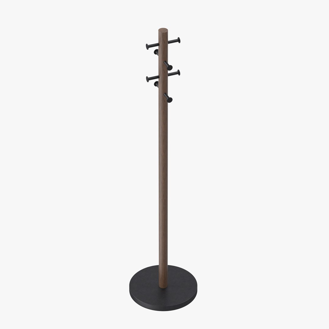 3D Pillar Coat Rack Model - TurboSquid 1986254