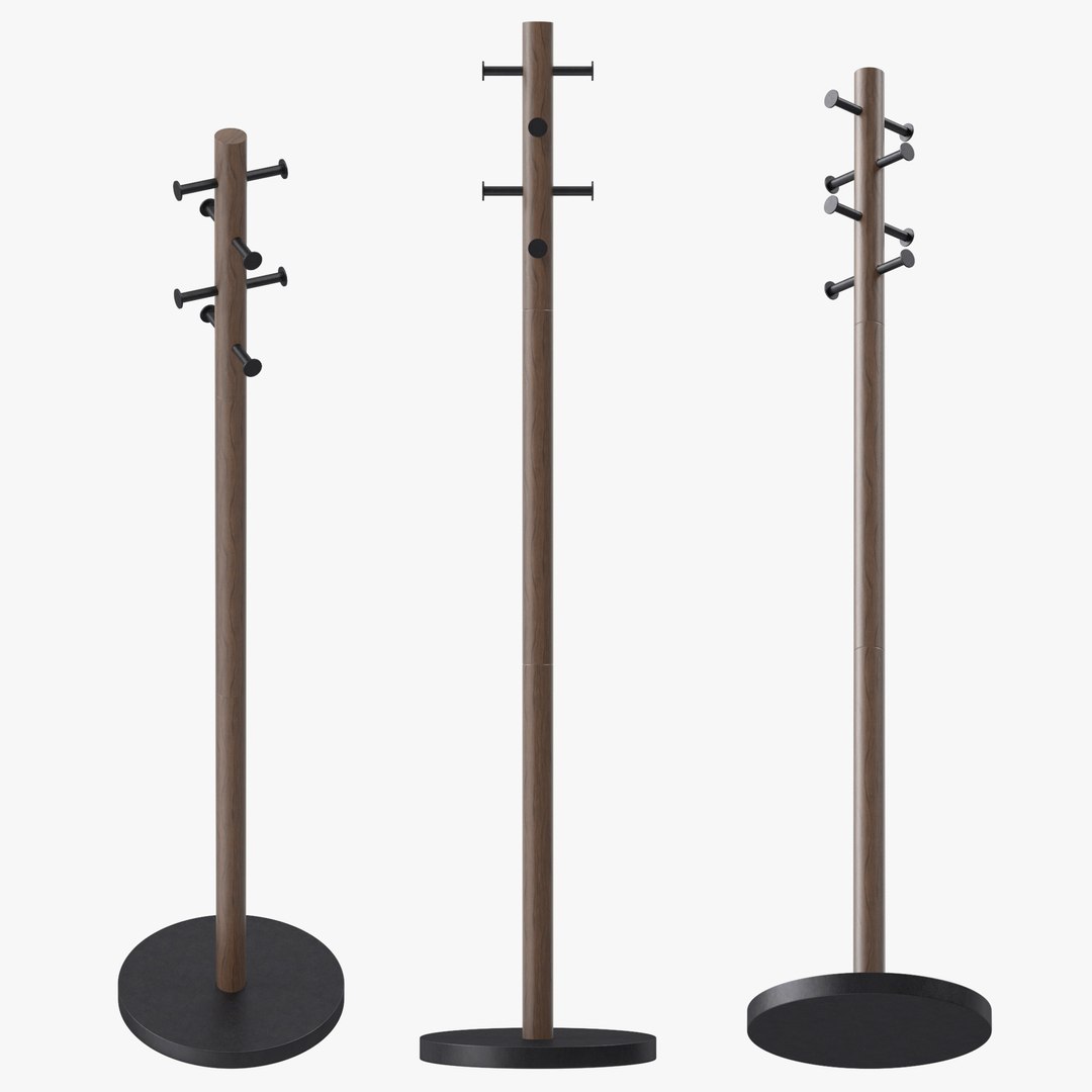 3D Pillar Coat Rack Model - TurboSquid 1986254
