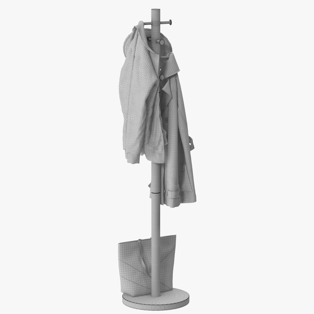 3D Pillar Coat Rack Model - TurboSquid 1986254