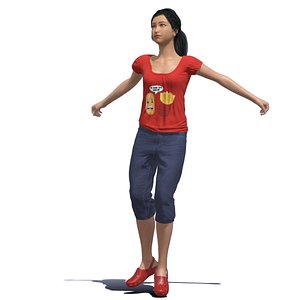 Cute rigged little  girl