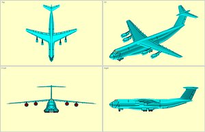 c-5b transport aircraft solid 3d model