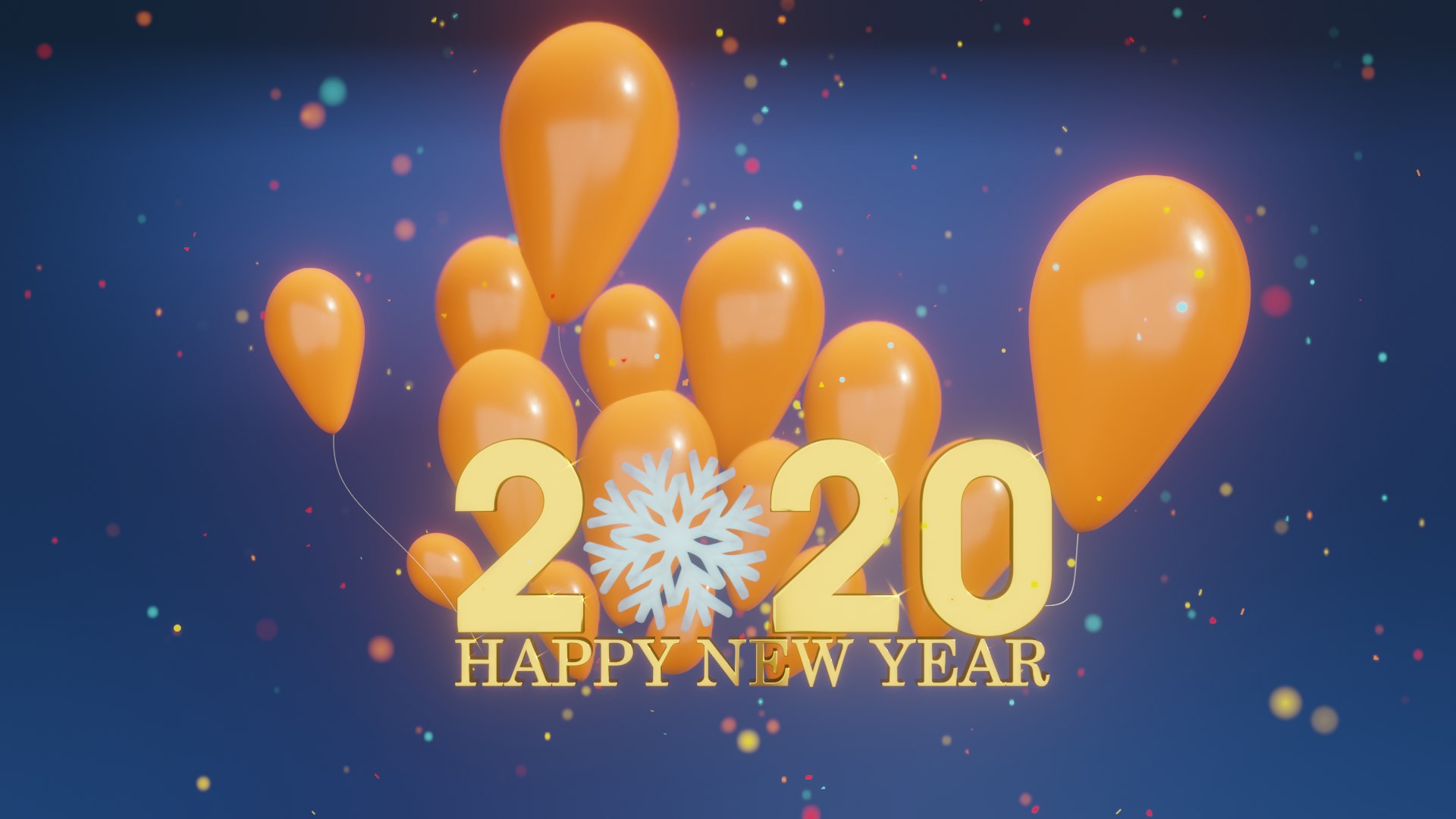 3D happy new year 2020 - TurboSquid 1488468