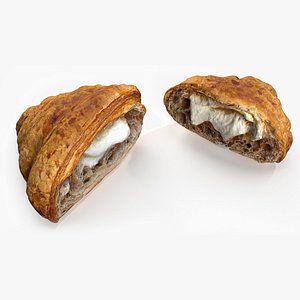 Split Croissant with Custard Inside