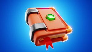 Stylized Magic Spellbook - Fantasy Game Ready 3D Prop