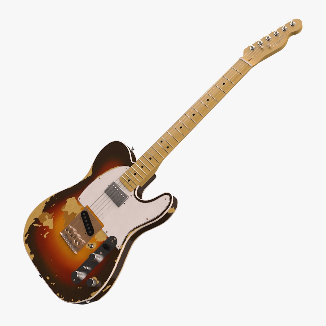 Telecaster Guitar Andy Summers 3D TurboSquid 1814067