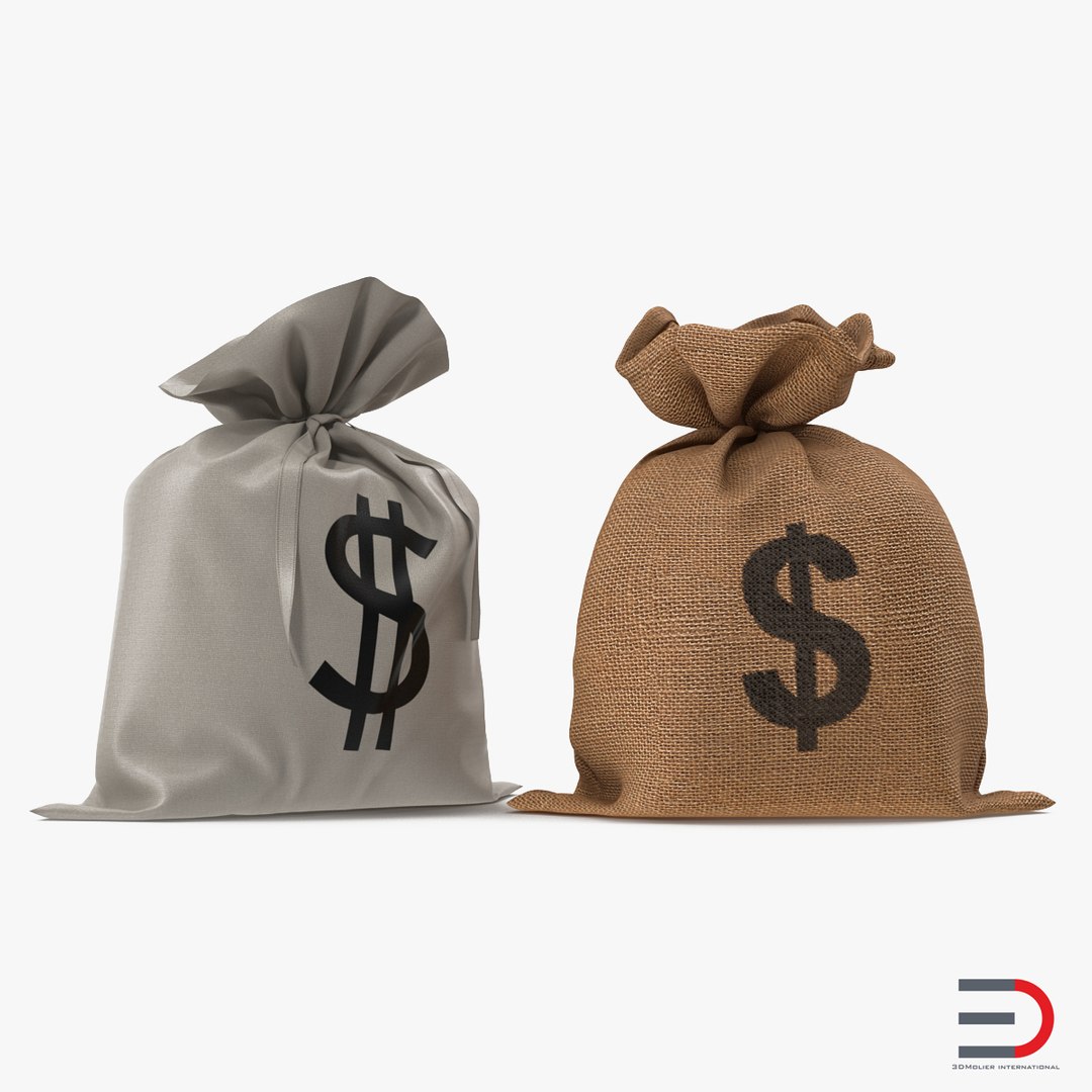 Dollar Money Bags 3D Models Collection 3D model preview