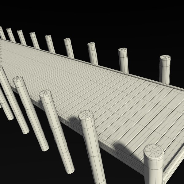 3d wooden pier