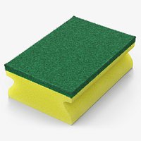Kitchen Dish Sponge Double Layer Fur