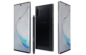 3D Samsung Galaxy Note 10 Plus Aura Black Low Poly model