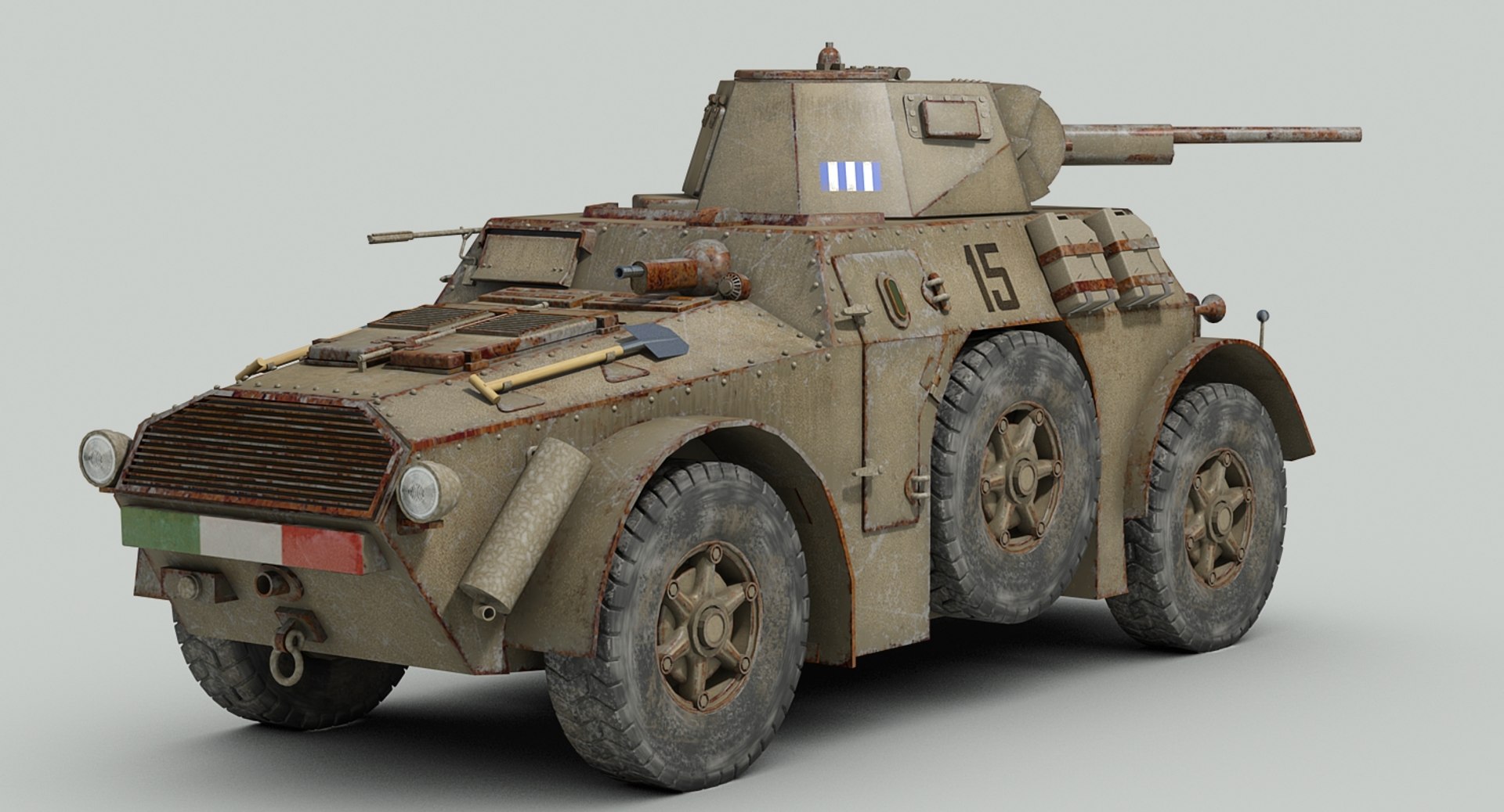 3d Model Ww2 Autoblinda Ab41