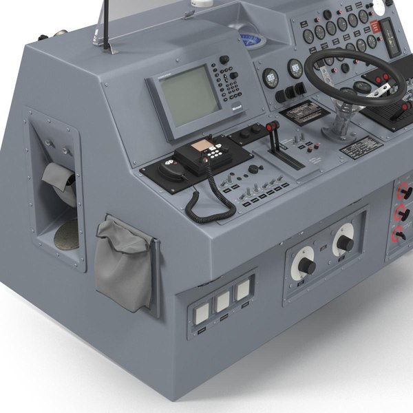 3d military boat control panel model