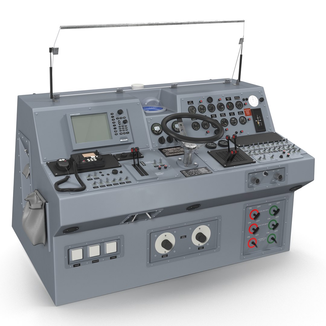 Military Boat Control Panel 3D model preview