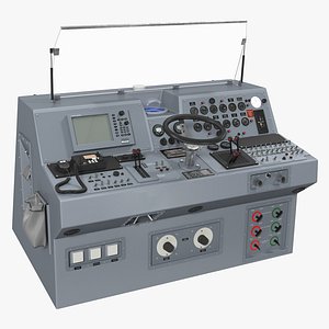 3d military boat control panel model