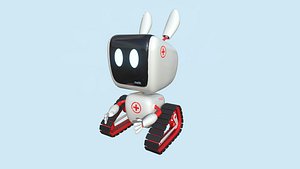 3D model Cute Robot 08 Medic Rescue - Character SciFi Design