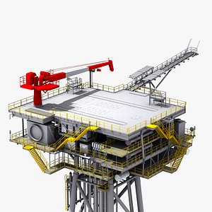 3D Oil rig platform