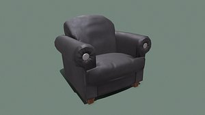 Armchair Low-poly PBR 3D