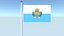 Animated Flag of San Marino model