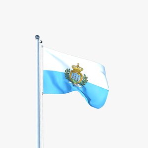 Animated Flag of San Marino model