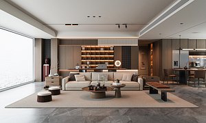 3D Modern living room model