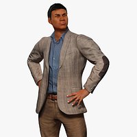 Realistic Male Businessman Suit African or asian Male Suit
