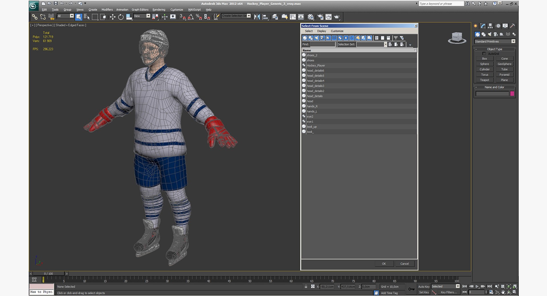 Hockey Player Generic 3 3D model preview