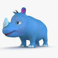 Toon Rhino Baby Blue Character