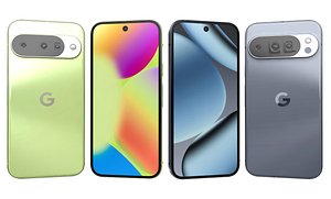 Google Pixel 10 Pro XL Moonstone And Google Pixel 10 Lemongrass 3D model