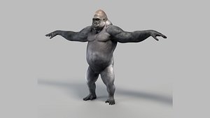 realistic silverback gorilla 3D model