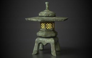 japanese maru yakimi lantern 3D model