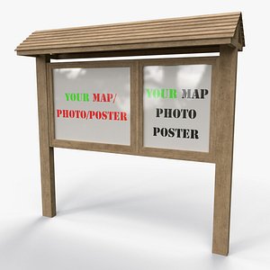 PBR Outdoor Wooden Notice Board A