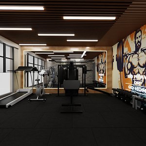 Personal GYM with Equipments 3D