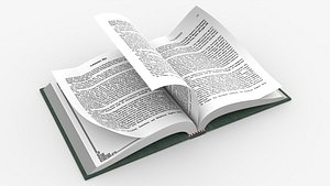 3D Book Rigged and Animated