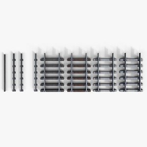 Rail Way Set 3D model