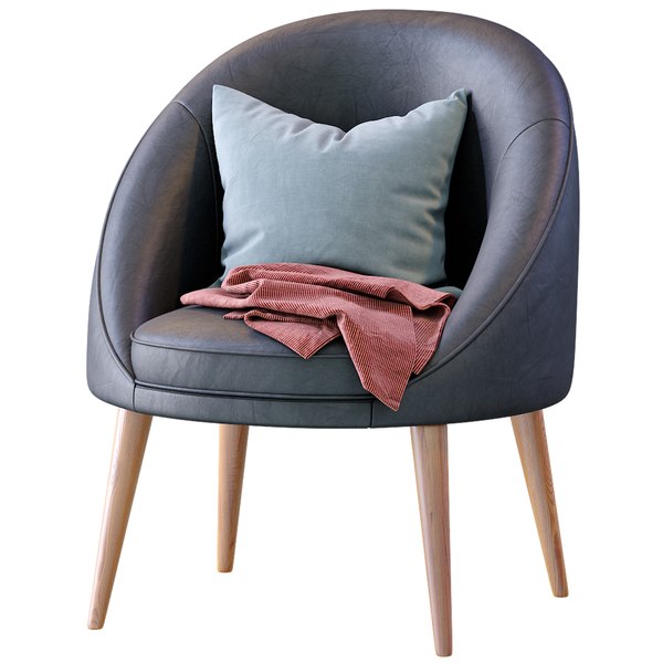 3D Oreved Leather Armchair By Jysk TurboSquid 1732970
