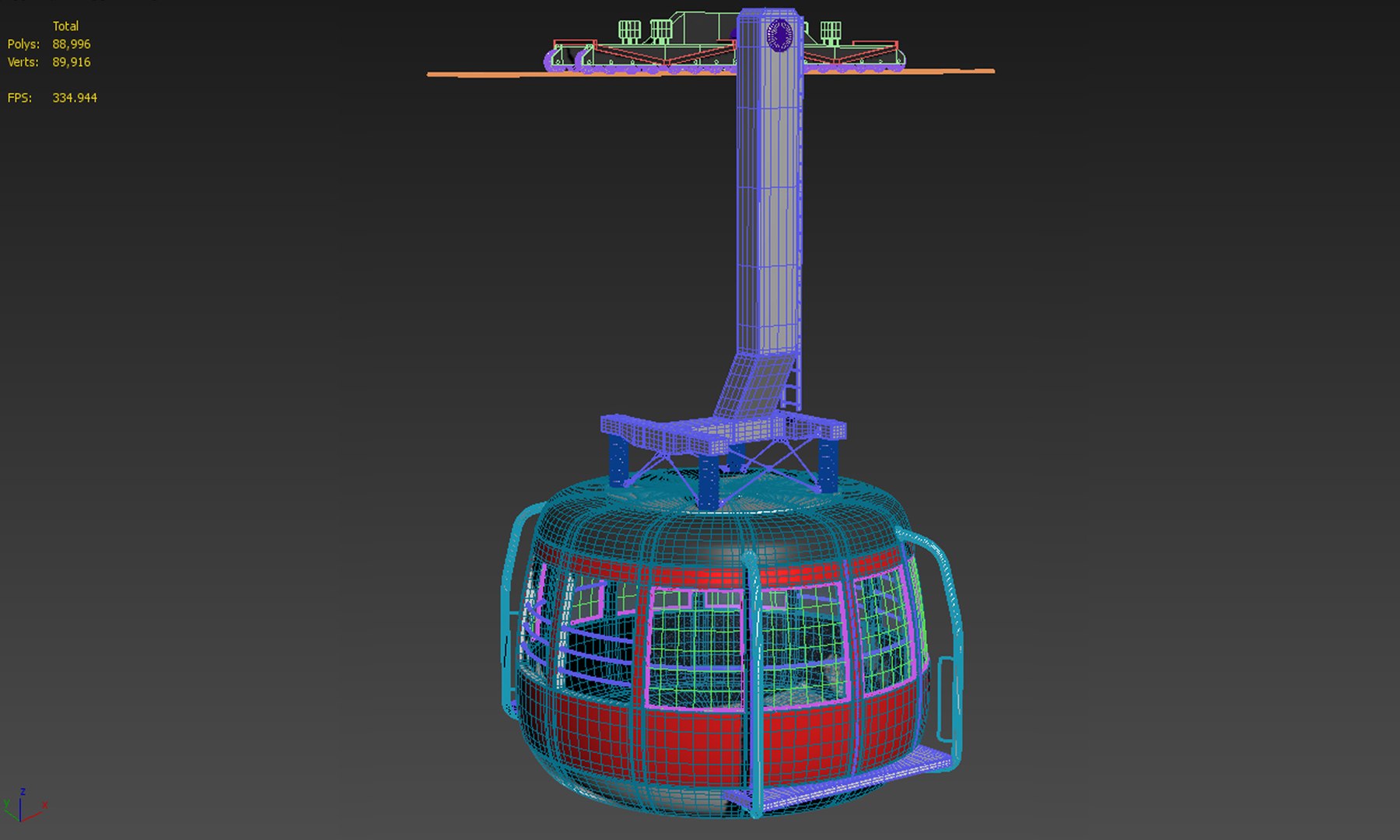3D Cableway Cable Way - TurboSquid 1659920