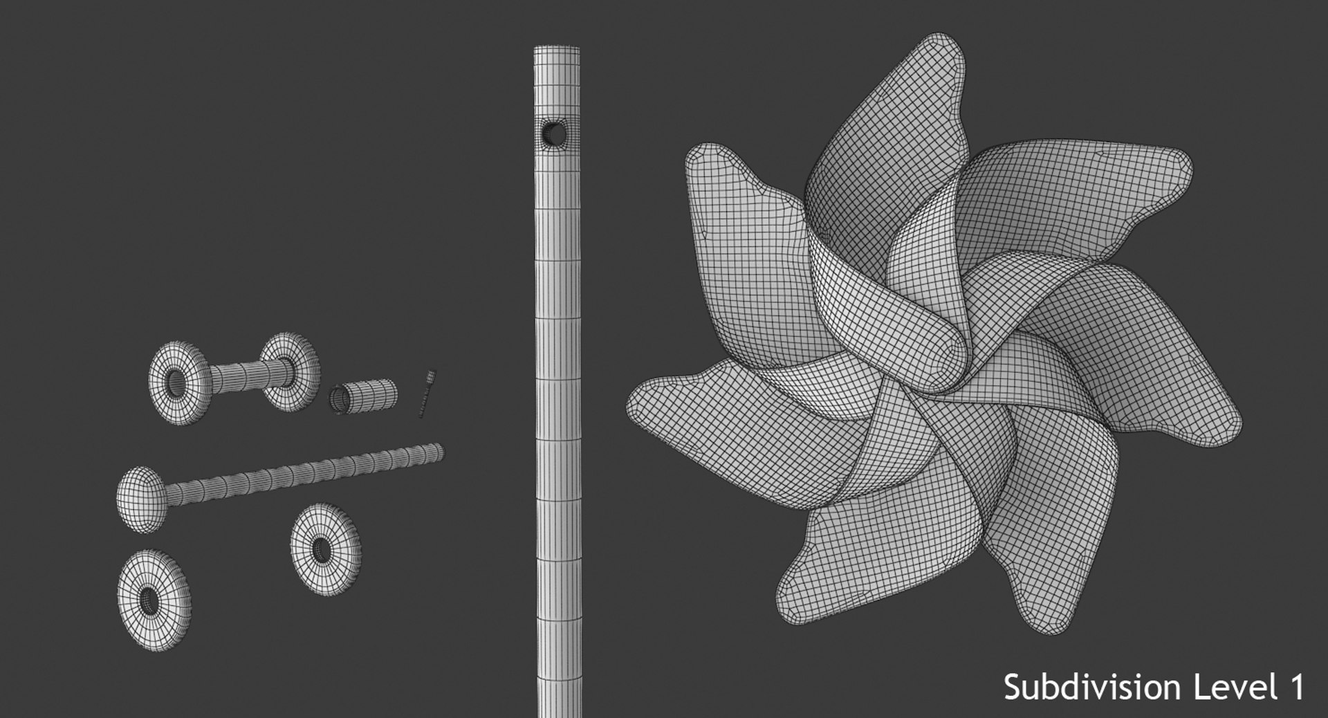 Pinwheel color 3D model - TurboSquid 1377571