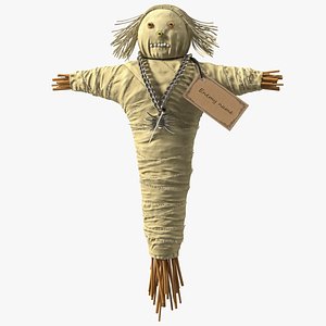 Traditional Voodoo Doll White 3D model