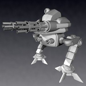 3d model mech warrior