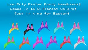 Low Poly Easter Bunny Headband