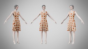 Dress 36 Warm Geometric Organic