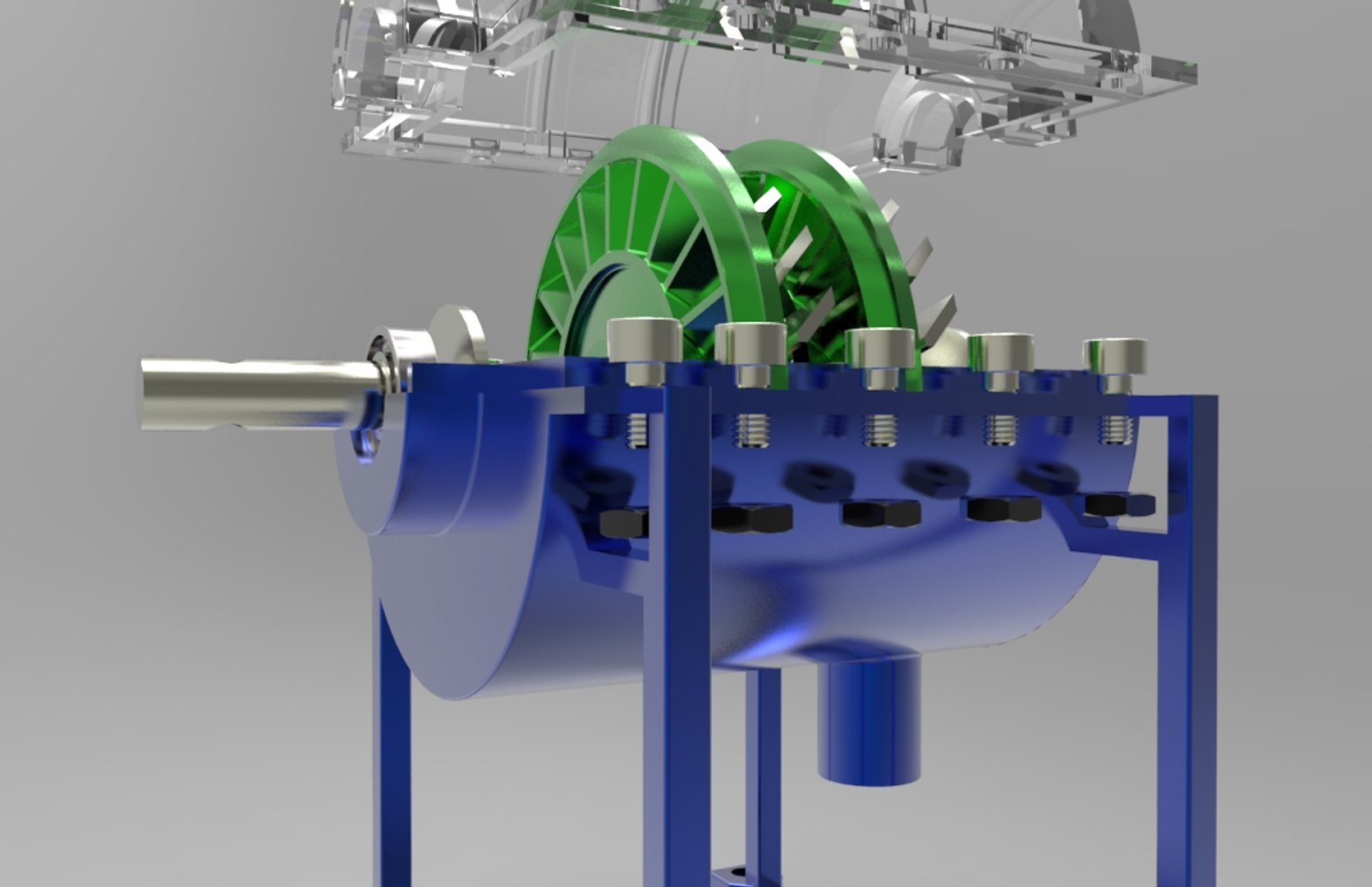 3d Model Of Reactive Steam Turbine 150