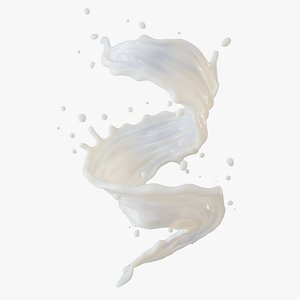 Milk Spiral Splash 3D model