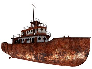 old abandoned ship 3D model