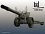 152 ml-20 soviet artillery 3d model