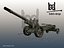 152 ml-20 soviet artillery 3d model